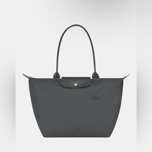 Longchamp Le Pliage Green Large Nylon Tote Bag Graphite